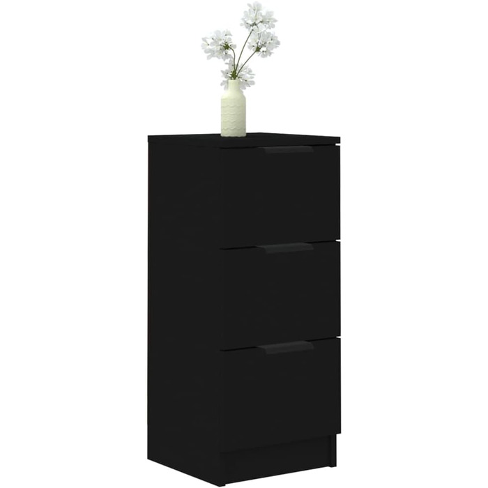 Вітрина vidaXL чорна 30x30x70 см з ДСП