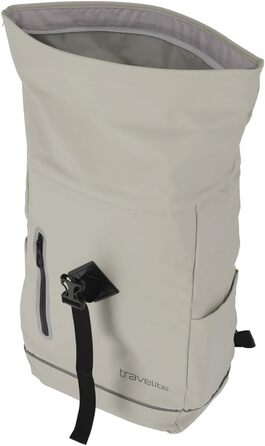 Рюкзак TRAVELITE Rolltop водонепроникний, велосипедний, міський, з відбивачами, 19 л, 48 см, колір слонова кістка