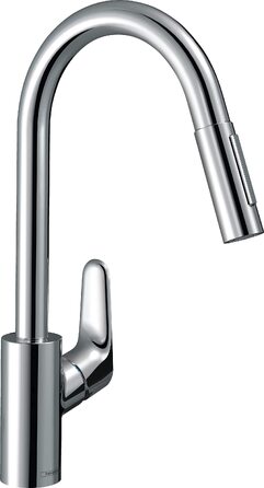 Змішувач кухонний Hansgrohe Focus M41 з висувним гусаком 160 мм, поворотний на 360°