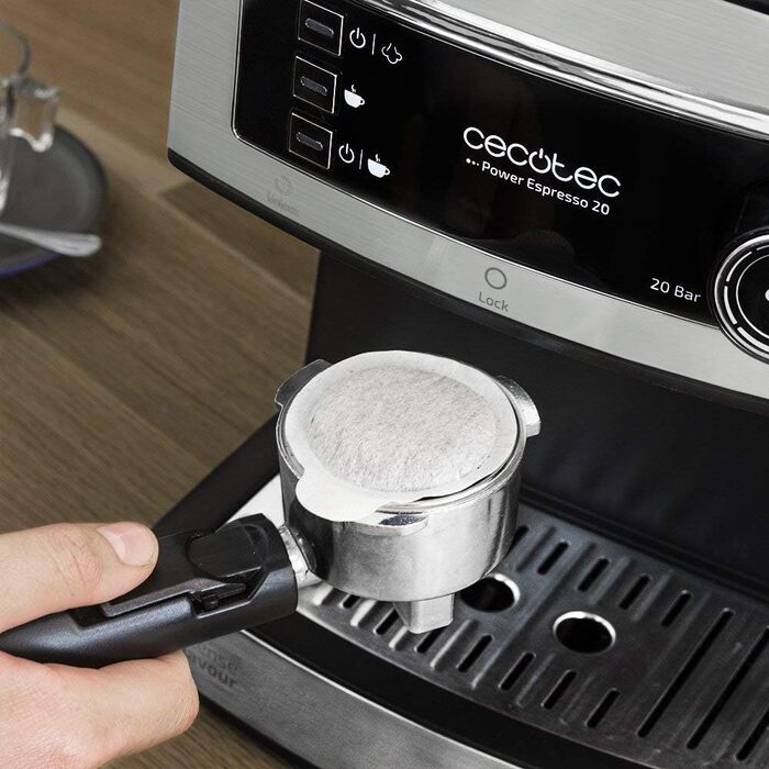 Кавомашина еспресо Cecotec Cumbia Power Espresso 20 Barista Aromax 2900 Вт з двома системами нагріву та помпою 20 бар