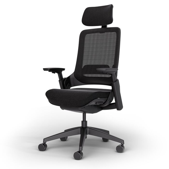 Ergotopia NextBack Pro: Ергономічне офісне крісло для роботи та геймінгу, до 150 кг, чорне, з індивідуальним налаштуванням