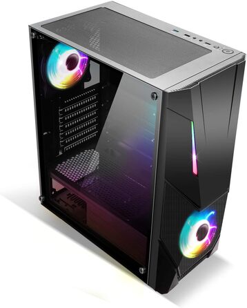 Корпус для ПК SPIRIT OF GAMER Rogue V ATX/MATX/ITX, гартоване скло, 2 ARGB вентилятори 120 мм, сумісний з Aura/MSI Mystic 3Pin