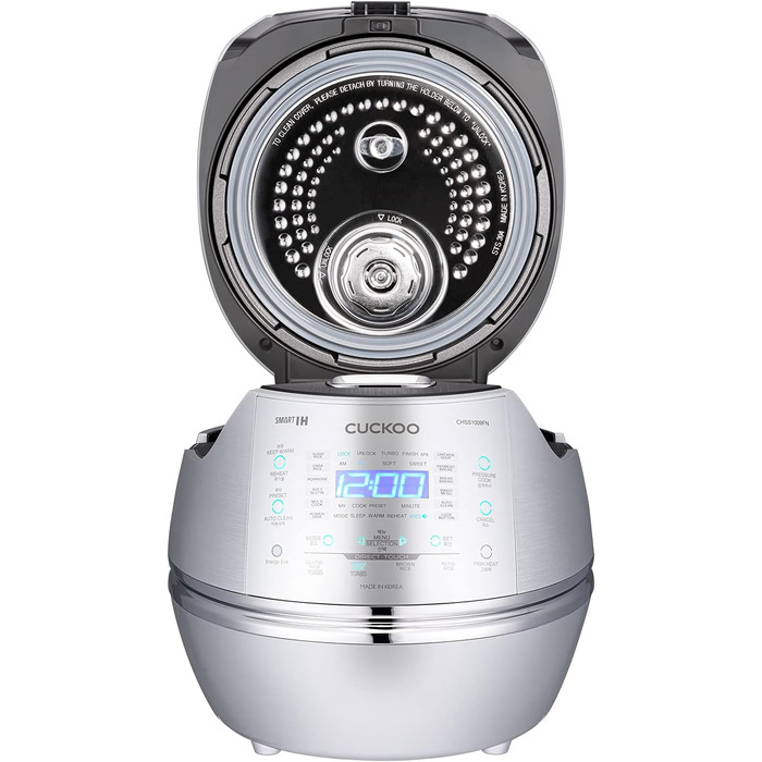 Рисівка електрична Cuckoo CRP-CHSS1009FN 1.8л (10 чашок) IH індукційна, програмована, GABA-рис, DSP технологія, з клапаном безпеки