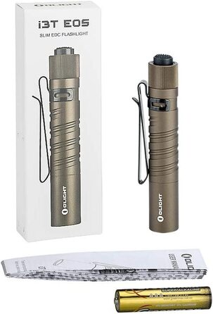 Ліхтарик OLIGHT I3T Mini LED 180 люмен, 60 м, водонепроникний IPX8, компактний, на AAA батарейці, для кемпінгу, полювання, outdoor та екстрених ситуацій (чорний)