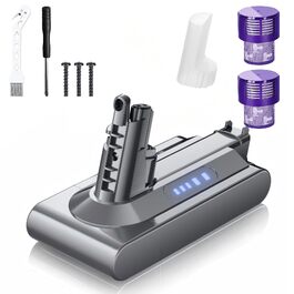Акумуляторна батарея для пилососа Dyson V10 25.2V 8000mAh (SV12 Absolute, Animal, Motörhead, Fluffy) з набором інструментів та фільтрами, сірий