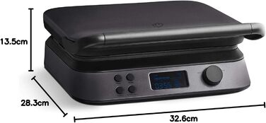 Електрична вафельниця SPRINGLANE Wanda 1600 Вт, подвійна, для бельгійських вафель, з антипереливною канавкою та дисплеєм контролю випікання