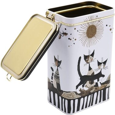 Металева банка для зберігання кави Fridolin з кришкою, дизайн Rosina Wachtmeister, коти, сепія