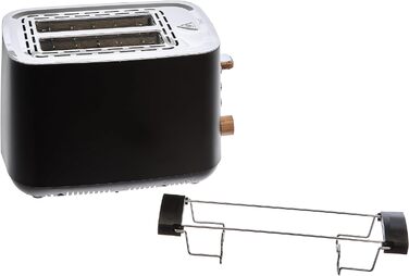 Електрична плита ECG ST 2768 Timber Black, дерев'яний дизайн, чорна