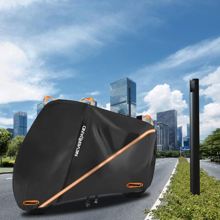 Мотоциклетний чохол NEVERLAND XL, водонепроникний 190T поліестер, з відбивачами, захист від сонця, замкові отвори, 245x105x125 см