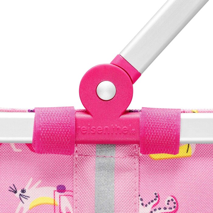 Дитячий кошик для покупок reisenthel carrybag XS, 5 л, 33,5x18x19,5 см, рожевий з буквами ABC friends