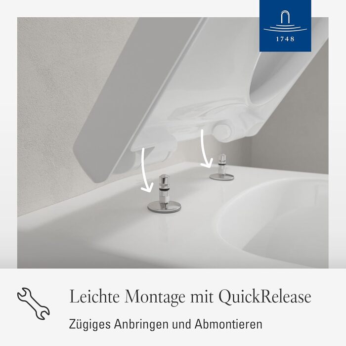 Сидіння для унітаза Villeroy & Boch Architectura D-подібне, біле глянцеве, з мікроліфтом (SoftClose), знімне, термостійкий дуропласт, оригінальна запчастина 98M9C101
