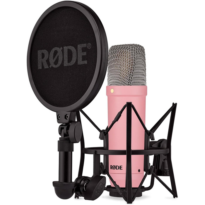 Студійний мікрофон Rode NT1 Signature Pink з мікрофонною стійкою keepdrum