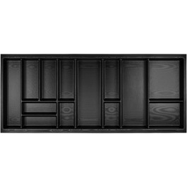 Вставка для столових приборів Orga-Box Junker Slim 1125x476 мм, лавово-сіра з перловою структурою, для кухонних шаф 1200 мм, органайзер у шухляду SO SLIM
