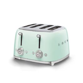Тостер Smeg TSF03WHEU 4 відділення пастельно-зелений, 6 режимів, розморожування, підігрів, функція бейгл, 2000 Вт