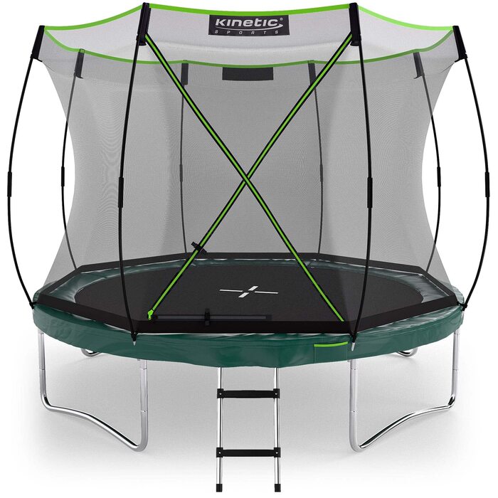 Батут KINETIC SPORTS без пружин 'Bungee Safety Elite' Ø 305 см, зелений - для дітей та дорослих, AirMAXX, вуличний, тихий
