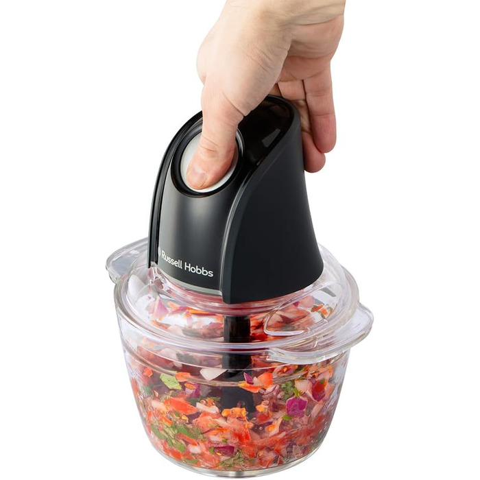 Подрібнювач кухонний електричний Russell Hobbs Mini Zerkleinerer 1л, сталь, 350W, чорний матовий 27131-56