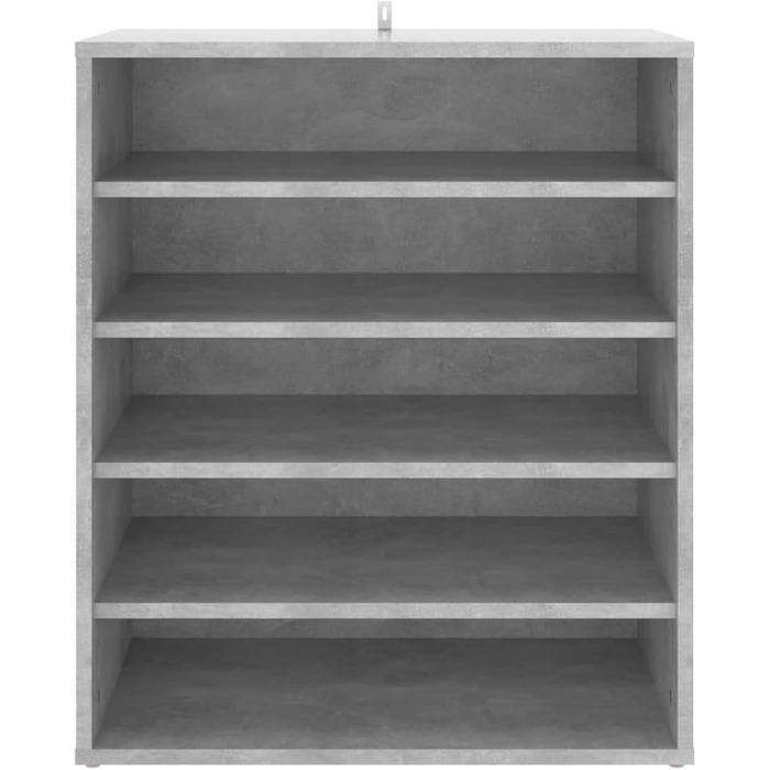 vidaXL Тумба для взуття з 5 полицями, настінна, бетонно-сіра, 60x35x70 см, ДСП