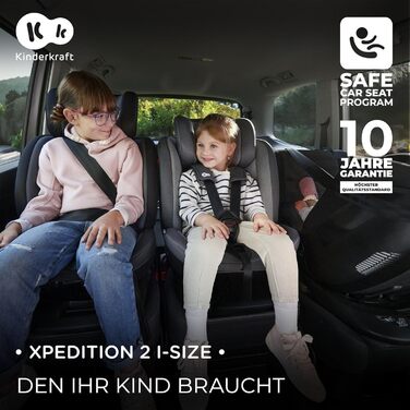 Дитяче автокрісло Kinderkraft XPEDITION2 I-Size 0-36 кг, 360°, Isofix, сіро-гранітне, регульована спинка та підголівник