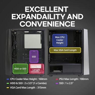 Корпус для ПК Zalman S4 Plus Mid Tower ATX, акрилова панель, 3x RGB 120мм вентилятори, чорний