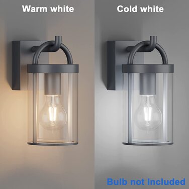 Стіна з зовнішнього освітлення Klighten Vintage Industrial, антрацит, алюміній, цоколь E27, IP44 для тераси та саду (без лампочки)