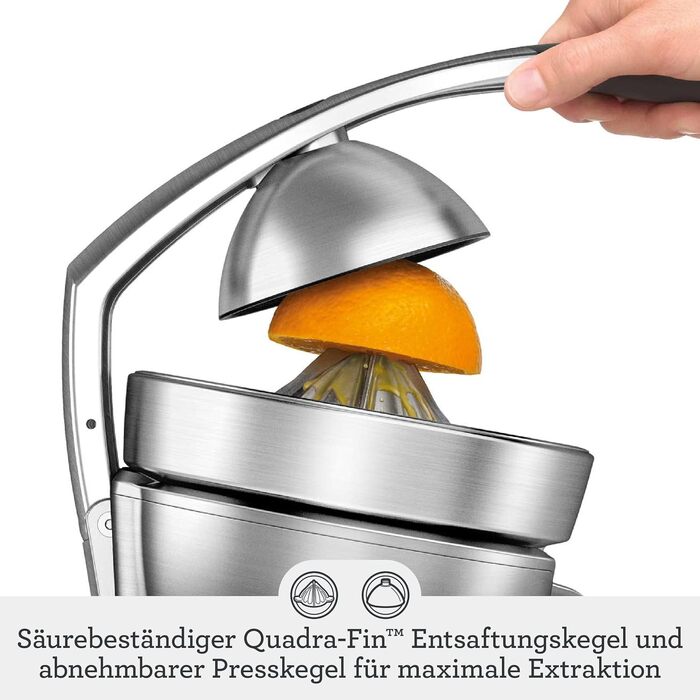 Соковижималка для цитрусових Sage Citrus Press Pro - Електрична, з нержавіючої сталі, з системою запобігання краплин, легка у догляді