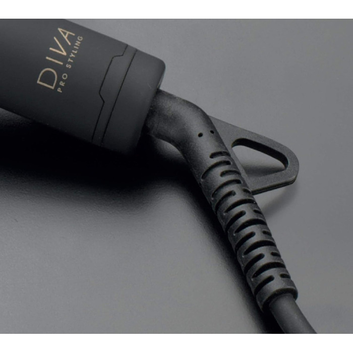 Керамічна гаряча щітка для укладання волосся Diva Pro Styling 30 мм, чорна, для об'єму, локонів та хвиль, PRO314