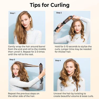 UKLISS Hairstyler 6-в-1 Airbrush: Професійний фен-щітка, стайлер для волосся 1000W (Срібно-Золотий/Рожеве Золото)