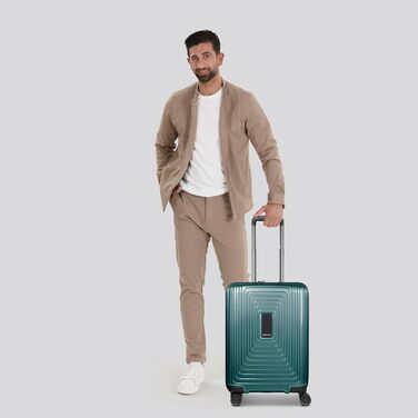 Набір валіз REDOLZ Essentials 14: S (55 см), M (66 см), L (77 см) з розширенням, TSA, 4 колеса | Pearl-green Metallic