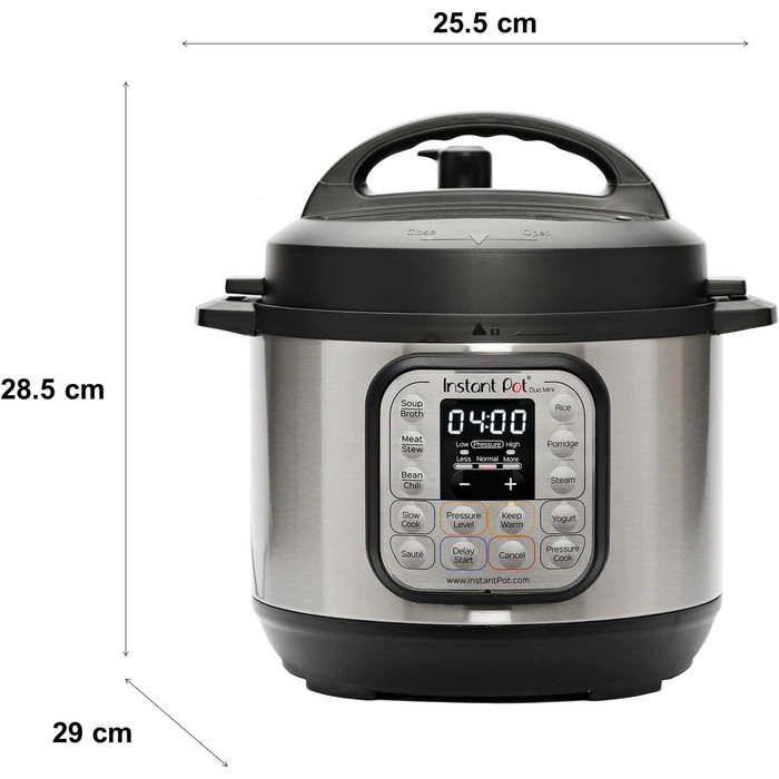 Мультиварка Instant Pot Duo 3л – електрична, 7-в-1, з нержавіючої сталі, скороварка, рисоварка, пароварка, йогуртниця