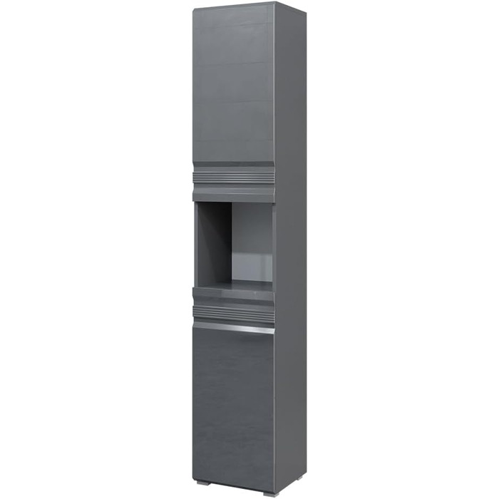 Шафа для ванної Vicco Freddy, антрацит глянець, 36x190,5 см, пенал