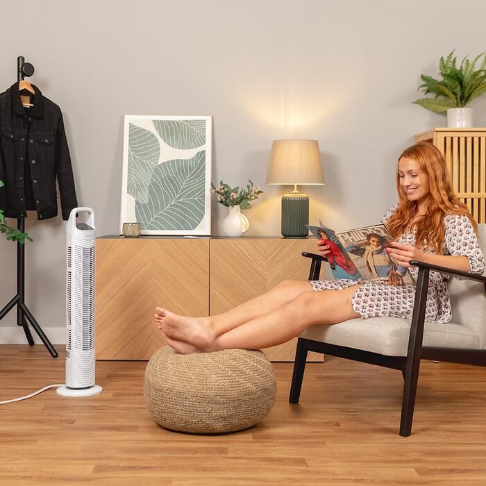 Вентилятор підлоговий Cecotec EnergySilence 790 Skyline 50W 76см з таймером, білий