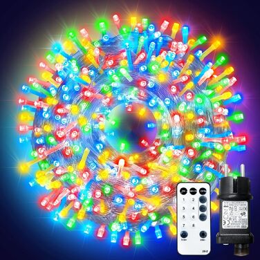 Світлодіодна гірлянда для вулиці 35м, 300 LED багатоколірна LED-стрічка для новорічної ялинки та зовнішнього декору