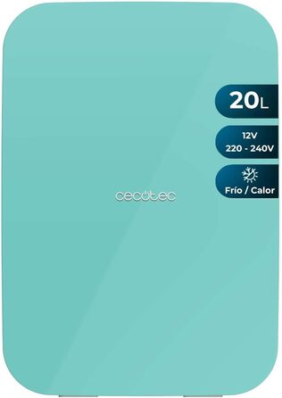 Міні-холодильник Cecotec Bolero MiniCooling 20L Bahamas Mint, для авто і дому, охолодження та нагрів, регульована температура 7-65°C, 12-220В