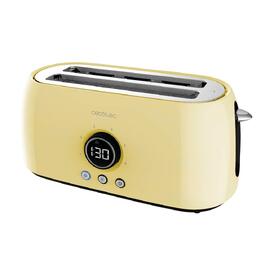 Тостер Cecotec ClassicToast 15000 Yellow Extra Double 1500 Вт для 4 тостів, 2 широкі слоти, 3 функції, LED-підсвічування, жовтий