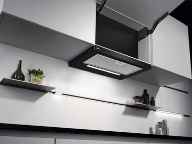 Витяжка кухонна AEG DPE5660B вбудована плоска, чорна, 600 м³/год, LED-підсвічування, режим відведення та рециркуляції повітря, клас A