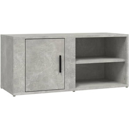 Тумба під телевізор vidaXL, бетонно-сіра, 80x31,5x36 см, ДСП, сучасний ТВ столик, меблі для вітальні