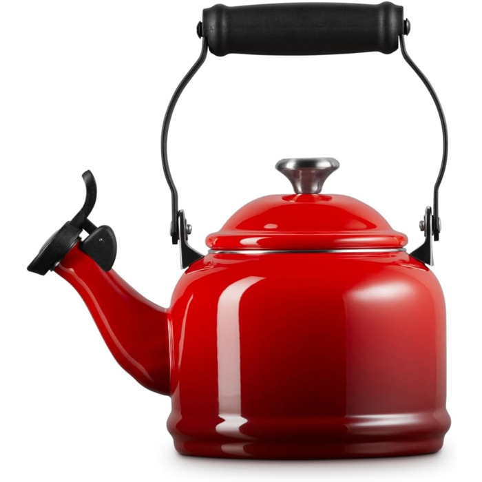 Чайник Le Creuset Halber зі сталі з емалевим покриттям та металевим фінішем, 1.25 л, колір Вишня