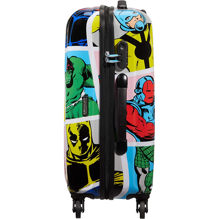 Середня валіза American Tourister Marvel Legends Spinner 65 см, 62,5 л, мультиколор (Marvel Pop Art), для подорожей