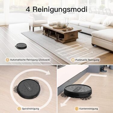 Робот-пилосос AIRROBO P20 з Wi-Fi, 2800 Па, для килимів, шерсті тварин та твердих підлог, автономна зарядка, 120 хв роботи