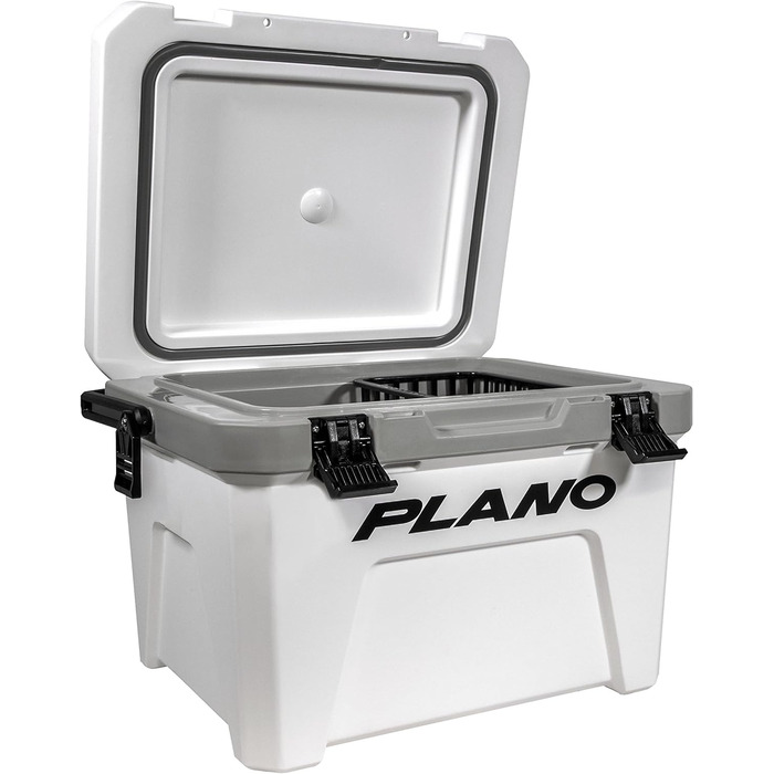 Термоконтейнер Plano Frost 21 л з кошиком, білий/чорний, ізоляційний бокс для льоду для кемпінгу, риболовлі, пікніка