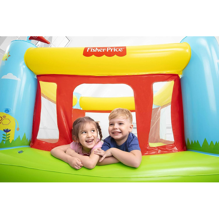 Надувний батут Bestway Fisher-Price Bouncetastic 175x173x135 см для дітей