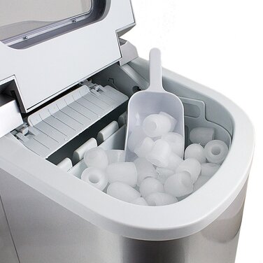 Льодогенератор побутовий Eiswürfelmaschine сріблястий - машина для льоду