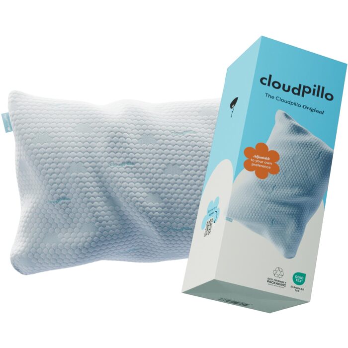 Подушка з піною з пам'яті Cloudpillo - комплект преміум-подушок, регульована висота, 40x80 см, ергономічні та гіпоалергенні подушки