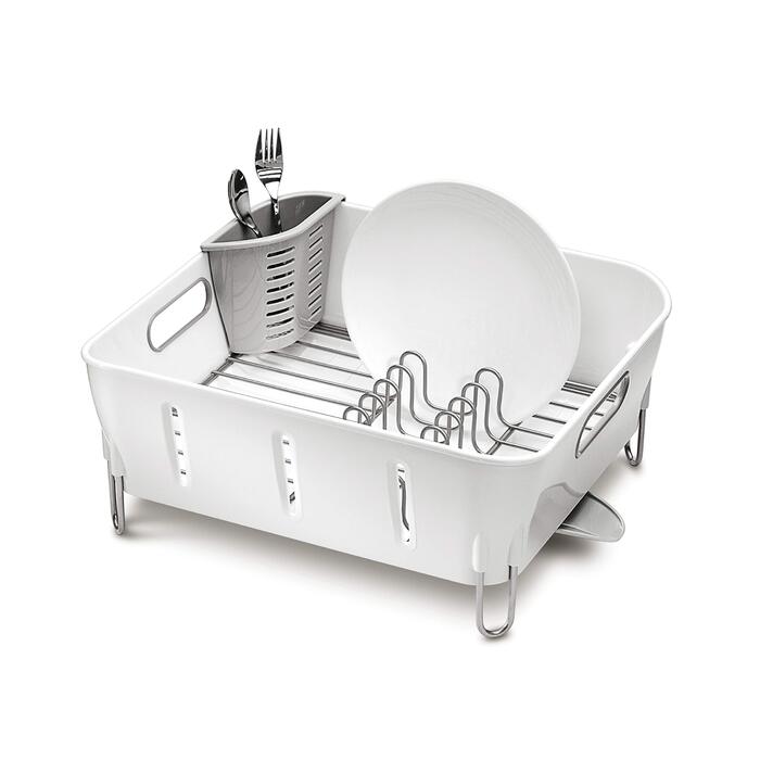 Сушарка для посуду Simplehuman KT1104 компактна, біла, пластик, гарантія 5 років