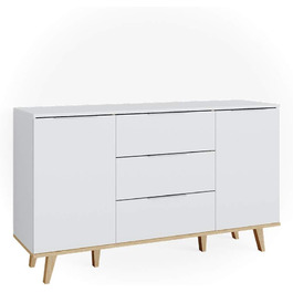 Комод Vicco Nautica білий/антрацит, 138x82 см, 3 шухляди