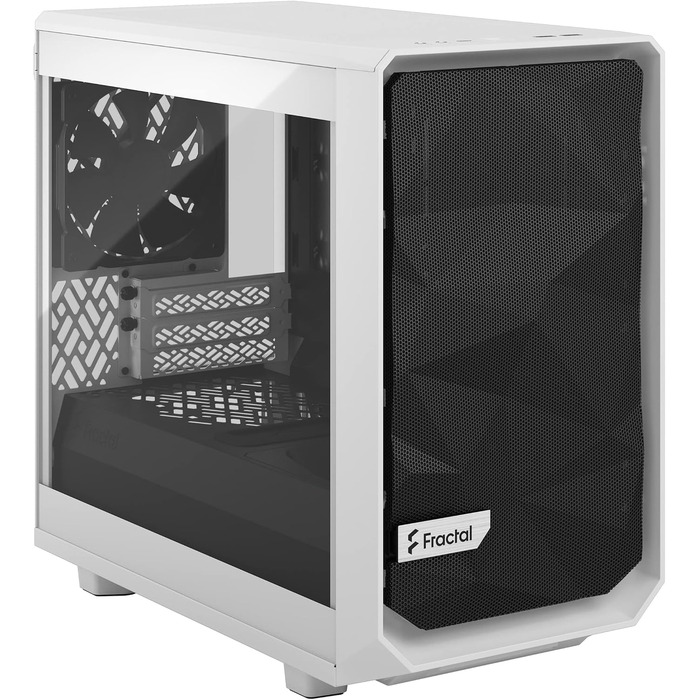 Корпус Fractal Design Meshify 2 Nano White TG Clear Tint, білий, скляна панель, компактний, для ігрових ПК