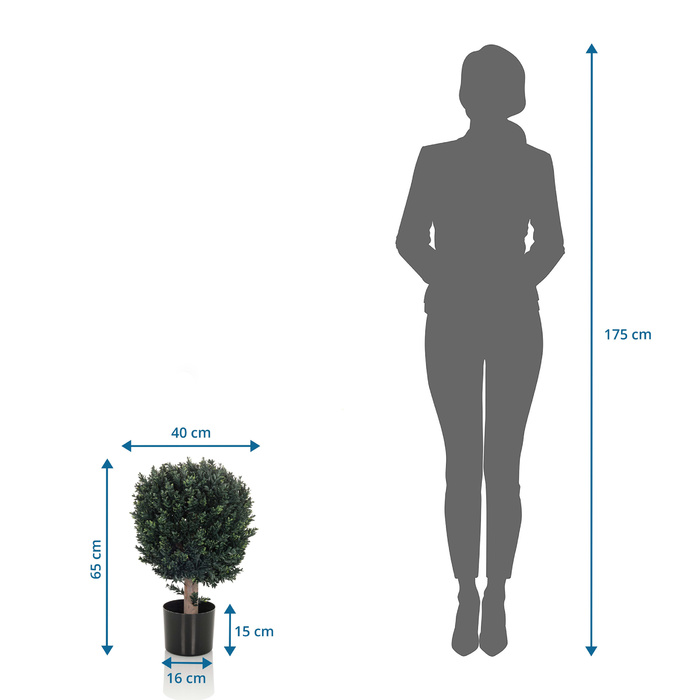 Штучна рослина / штучне дерево BUXUS 65 см зелений hjh ОФІС