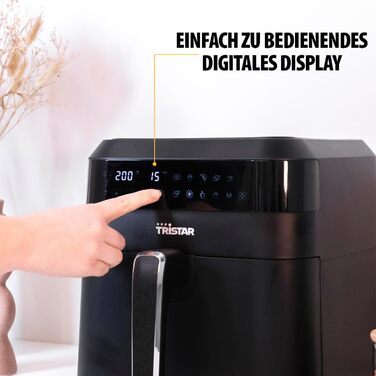 Фритюрниця Tristar FR-6999 цифрова аерофритюрниця XXL, 6 л, енергоощадна, 10 програм, чорна