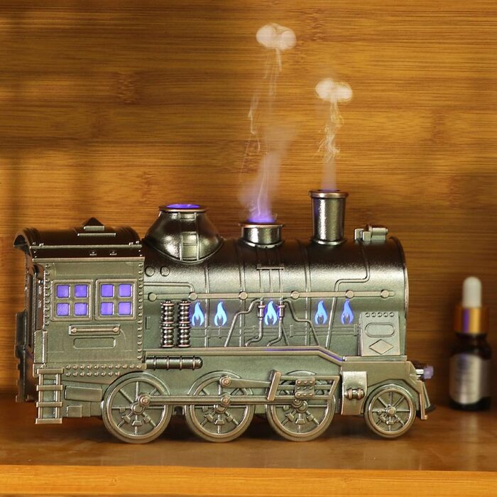 Аромадифузор для ефірних олій 300 мл, з охолоджуючим туманом, портативний, з підсвіткою, для спальні, сріблястий