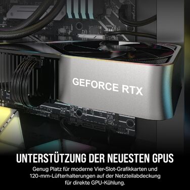 Корпус для ПК CORSAIR 3000D Airflow, Mid-Tower, підтримка 4-слотових GPU, 3-контактний вентилятор, до 8×120мм вентиляторів, високий повітряний потік, чорний